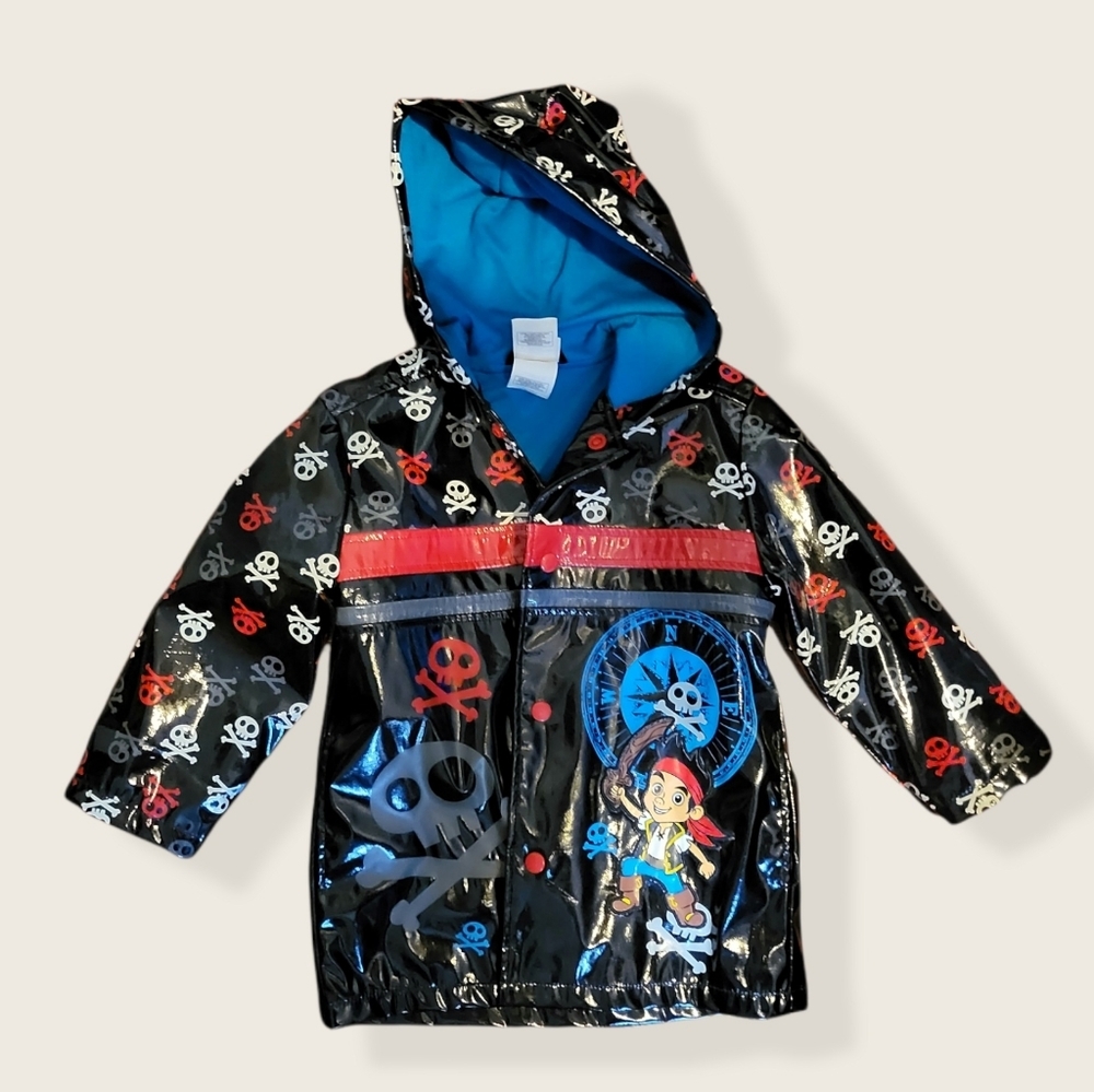 Disney Jake the Pirate Rain Coat Size 3 Rain Jacket